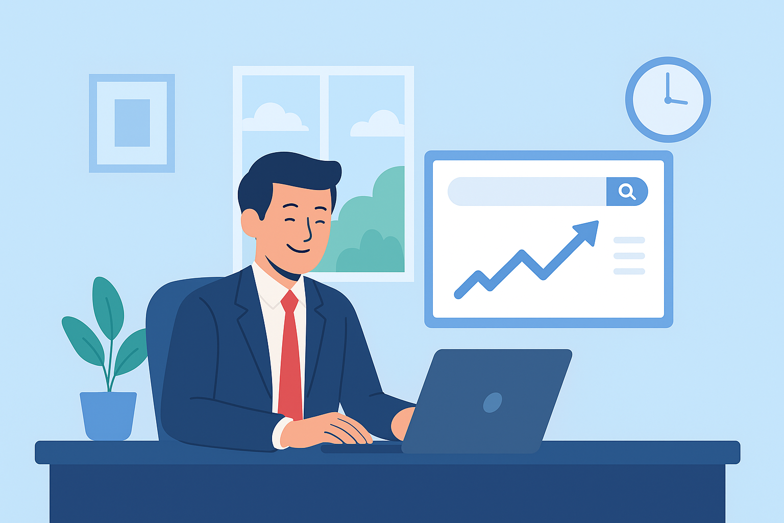 image represents a tech guy is working on laptop in a peaceful environment.