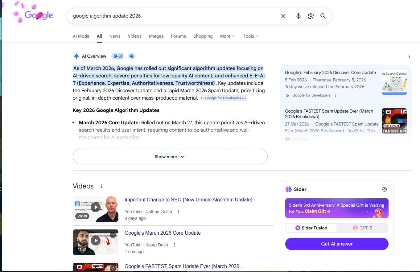 Google algorithm update 2026